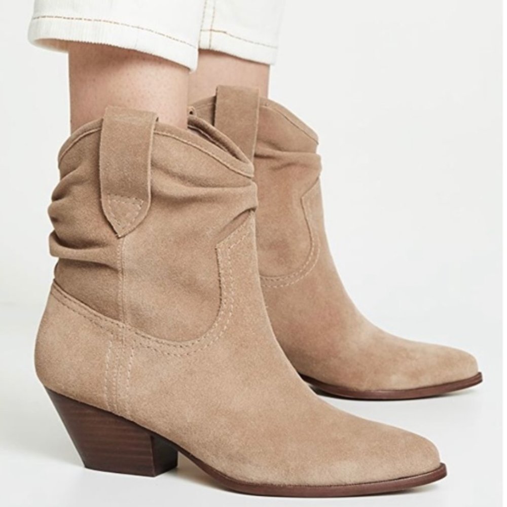 COPY - NIB Rachel Zoe Clay western suede bootie sz 7.5 Western Boots